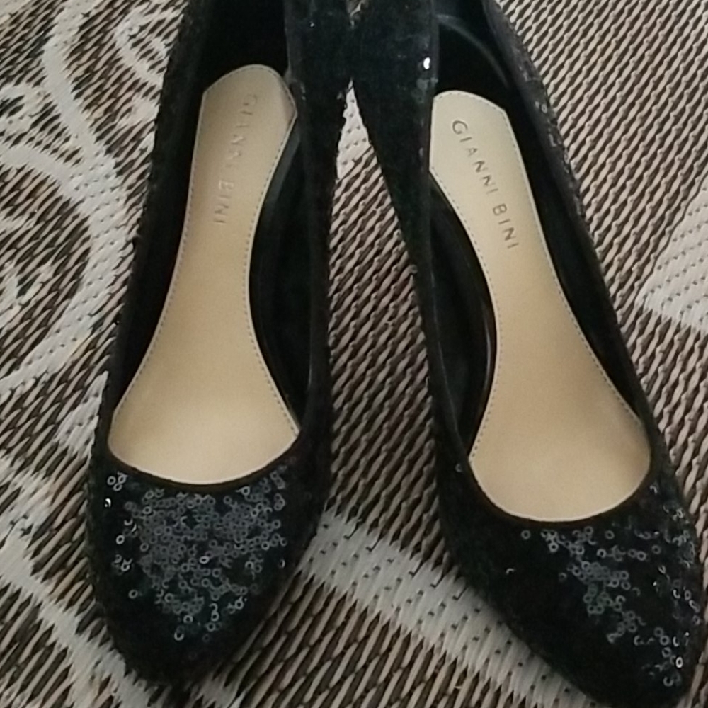 Gianni Black Sequin 4" heel